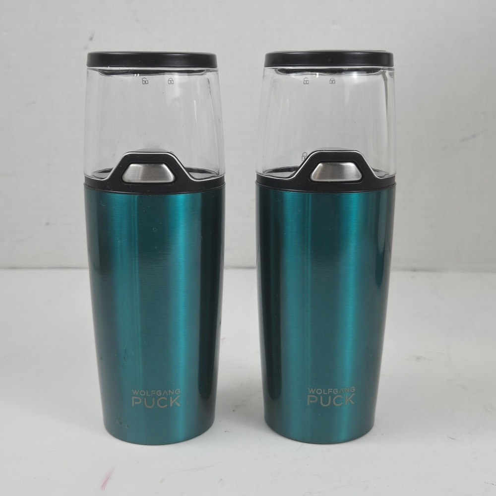 Wolfgang Puck Electric Spice‎ Mill with Lights, 2 Pack, Teal Green SEE VIDEO